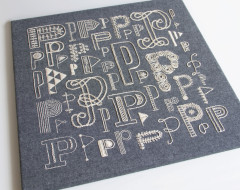 Embroidered Vintage Typography Study